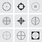 Vector crosshair icons set