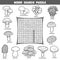 Vector crossword about mushrooms. Word search puzzle