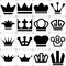 Vector Crown Icons Set