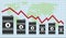 Vector crude oil price financial chart