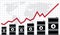 Vector crude oil price financial chart