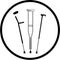Vector crutches icon
