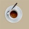 Vector cup of espresso coffee