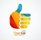 Vector Cursor thumb up like good social