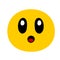 Vector Cute Cartoon Astonished Face Insolated