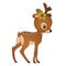 Vector Cute Cartoon Christbaby Deer. Vector Fawn