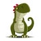 Vector cute Dinosaur on white