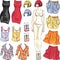 Vector cute dress up paper doll