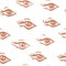 Vector Cute Elephant Eyes in Soft Beiges seamless pattern background.