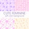 Vector cute feminine pattern background with beautiful soft color