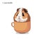vector cute guinea pig inside a cup