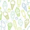 Vector cute lime seamless pattern with ice creams