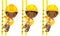 Vector Cute Little African American Boys Climbing Up the Ladders