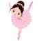 Vector Cute Little Ballerina Dancing