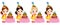 Vector Cute Little Girls Blowing out Candles on Birthday Cakes
