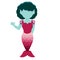 Vector cute mermaid colorful isolated