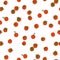 Vector cute mini tomato illustration motif seamless repeat pattern