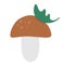 Vector cute mushroom. Autumn flat style plant.