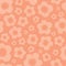 Vector Cute Peach Flowers Seamless Pattern