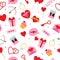 Vector cute seamless pattern for Happy Valentines day