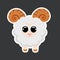 Vector cute sheep sticker template