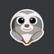 Vector cute sloth sticker template