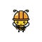 vector cute worker bee mascot