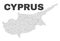 Vector Cyprus Map of Dots