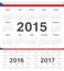 Vector Czech circle calendars 2015, 2016, 2017