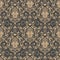 Vector damask seamless pattern background.