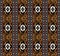 Vector damask seamless pattern background retro brown spiral cur