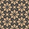 Vector damask seamless retro pattern background botanic garden star cross frame flower kaleidoscope. Elegant luxury brown tone