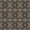 Vector damask seamless retro pattern background check polygon geometry cross star frame line flower. Elegant luxury brown tone
