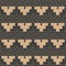 Vector damask seamless retro pattern background polygon geometry sawtooth cross frame line. Elegant luxury brown tone design for
