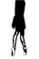 vector dance position of ballerina, legs crossed with ballet pointe, half-length slipper, body expression image on transparent