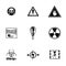 Vector Danger icon set