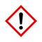 Vector danger symbol black exclamation point inside a red rhombus - danger icon