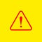 Vector Dangerous Sign, Exclamation Point in Triangle Shape, Flat Design Icon.