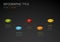 Vector dark colorful multipurpose Infographic template with five buttons