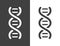 Vector dark grey dna helix icon