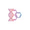 Vector dark grey DNA helix icon in vector file