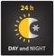 Vector day and night icon