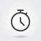 Vector, Deadline, Time, Clock, Watch, Line Icon with shadow