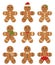vector decorated gingerbread cookie