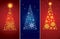 Vector decorative Christmas tree backgrounds