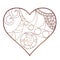 Vector Decorative Monochrome Heart