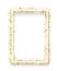 Vector decorative square frame with glitter tinsel of confetti. Glowing festive border with shiny sparkles