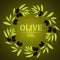 Vector decorative wreath olive branch.For labels,