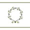 Vector decorative wreath olive branch.For labels, packaging.