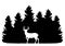 Vector deer logo, forest logo.